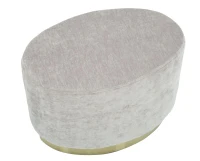 Puff Goldy Ovale Piccolo Grigio Cm 52X35X35(m-3)