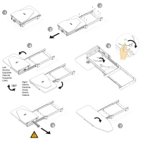 Emuca Asse da stiro pieghevole per mobile, rimovibile, da montare su mensola, acciaio e legno.(m-7)