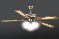 Kooper Ventilatore Soffitto 5 Pale D130Cm 3 Luci Marrone(m-4)