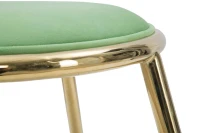 Sgabello Glam Emily Verde Cm Ø 45X45 (Misura Gambe Cm 45)(m-7)