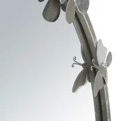 Specchio Farfalle Round Silver Cm Ø 91X3X94(m-5)