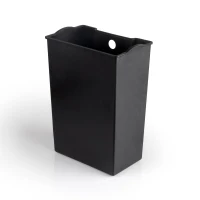 Emuca Pattumiera rettangolare esterna Recycle con apertura a pedale, verniciato bianco, alluminio(m-4)