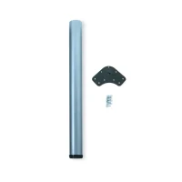 Emuca Gamba per tavolo regolabile D. 80 x 1.100 mm di acciaio verniciato grigio metallizzato(m-1)