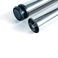 Emuca Kit di 4 gambe per tavolo regolabili D. 60 x 830 mm in acciaio cromato(m-3)