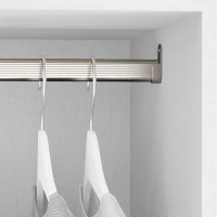 Emuca Kit di 2 tubi 30x15 mm di alluminio lungo 950 mm e supporti per armadio(m-4)