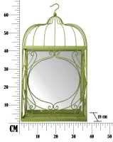 Porta Vasi Metallo con Specchio Da Appendere Cm 35X18X66(m-6)