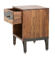 Comodino Mustang Cm 44X40X60 (Legno Di Acacia Nilotica)(m-6)