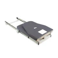 Emuca Asse da stiro pieghevole per mobile, rimovibile, da montare su mensola, acciaio e legno.(m-3)