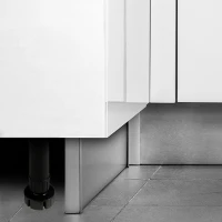 Emuca Piedino regolabile con base pre-assemblata per mobile, 148-165 mm, Plastica, Nero, 40 u.(m-4)