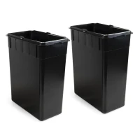 Emuca Contenitore Recycle Inox con scomparti, 2x15, Acciaio inossidabile, Acciaio inossidabile(m-6)