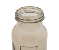 Barattolo Tall con Coperchio Vetro Riciclato Fumo Cm Ø 6.5X13.5(Made In Spain)(m-5)