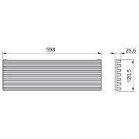 Emuca Griglia per forno incassato in alluminio anotizzato opaco(m-3)