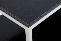 Tavolinetto Da Caffe' Porta Giornali  Rettangolare Nero Cm 120X60X42(m-5)