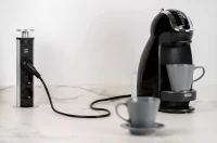 Emuca Torretta Multipresa Vertikal da incasso con 3 prese tipo Schuko e Connettori USB(m-2)