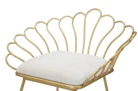 Sgabello Glam Flower Bianco Cm 57X52X94-56X48X72,50(m-9)