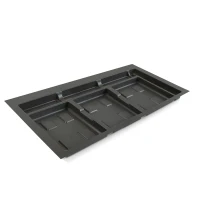 Emuca Base per contenitori per cassetti da cucina, modulo 900mm, Grigio antracite(m-1)