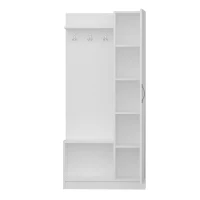 Homemania Mobile Ingresso Orion W80xD32xH173 cm Bianco(m-10)
