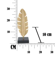 Scultura Foglia con Porta Candela Glam Cm 10X10X34 (m-10)