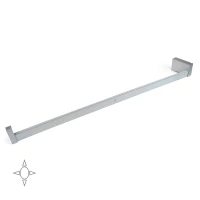 Emuca Barra appendiabili per armadi Castor con luce LED, batteria rimovibile e sensore di movimento, 1.158, Anodizzato opaco(m-2)