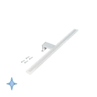 Emuca Applique LED per specchio di bagno, 300 mm, IP44, luce bianca fredda, Alluminio e Plastica, Cromo(m-2)
