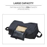 Outsunny 2 Pieces Umbrella Base Weight Bag Sand Bag Fits Most Umbrella w/ Scoop(m-7)