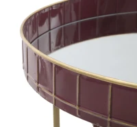 Tavolinetto Da Caffe' Glam Bordeaux Cm Ø 60X60(m-5)
