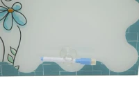 Lavagna In Vetro con Pennarello Flower Cm 50X1X50 (m-3)