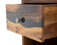 Comodino Mustang Cm 44X40X60 (Legno Di Acacia Nilotica)(m-7)