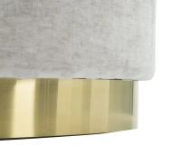 Puff Goldy Ovale Piccolo Grigio Cm 52X35X35(m-7)