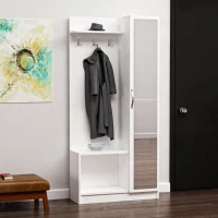 Homemania Mobile Ingresso Orion W80xD32xH173 cm Bianco(m-5)