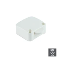 Emuca Interruttore per ante di armadio, Plastica, Bianco, 10 u.(m-1)
