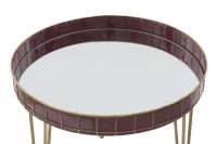 Tavolinetto Da Caffe' Glam Bordeaux Cm Ø 60X60(m-3)