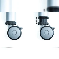 Emuca Gambe regolabili con ruota e freno D. 60 mm(m-3)