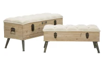 Puff Contenitore Tirana Coppia Cm 102X43.5X49.5 - 82X36X37(m-9)