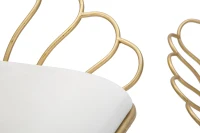 Sgabello Glam Flower Bianco Cm 57X52X94-56X48X72,50(m-4)