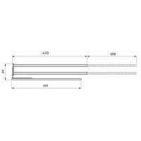 Emuca Porta asciugamani estraibile con 2 bracci lunghezza 440 mm in alluminio anotizzato opaco(m-2)