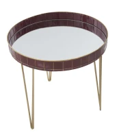 Tavolinetto Da Caffe' Glam Bordeaux Cm Ø 60X60(m-4)