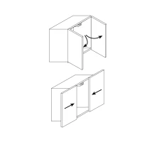 Emuca Interruttore per ante di armadio, Plastica, Bianco, 10 u.(m-4)