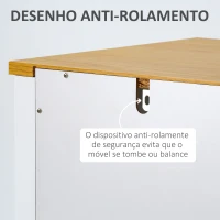 HOMCOM Aparador de Cozinha com Armário 2 Gavetas 2 Portas de Vidro e Prateleiras Ajustáveis Móvel Auxiliar de Armazenamento para Sala de Jantar Sala de Estar 120x40x90cm Branco(m-8)