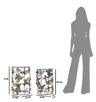 Tavolinetti Farfalle Coppia Cm 41,3X55-35X50,3(m-7)