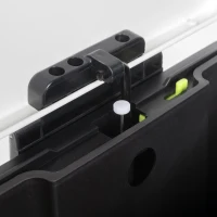 Emuca Pattumiera rettangolare esterna Recycle con apertura a pedale, verniciato bianco, alluminio(m-6)