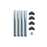 Emuca Kit di 4 gambe per tavolo regolabili D. 60 x 830 mm in acciaio cromato(m-1)