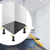 Emuca Base di ventilazione per frigorifero ad incasso, Modulo 600 mm, Plastica, Nero(m-4)