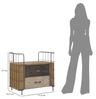 Comodino Express Cm 71.5X43.5X67(m-3)