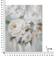 Dipinto Su Tela Crem Flower Cm 80X3,7X100(m-3)