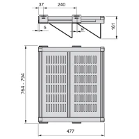 Emuca Cassetto porta scarpe Moka per vano 800 mm in finitura verniciata moka(m-2)