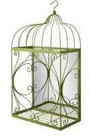 Porta Vasi Metallo con Specchio Da Appendere Cm 35X18X66(m-2)