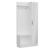 Homemania Mobile Ingresso Orion W80xD32xH173 cm Bianco(m-1)