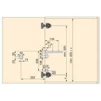 Emuca Contenitore per riciclaggio Recycle per il fissaggio sull’anta con un secchio da 15L(m-5)