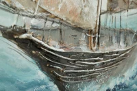 Dipinto Su Tela Barca A Vela -A-120X3.7X80(m-4)